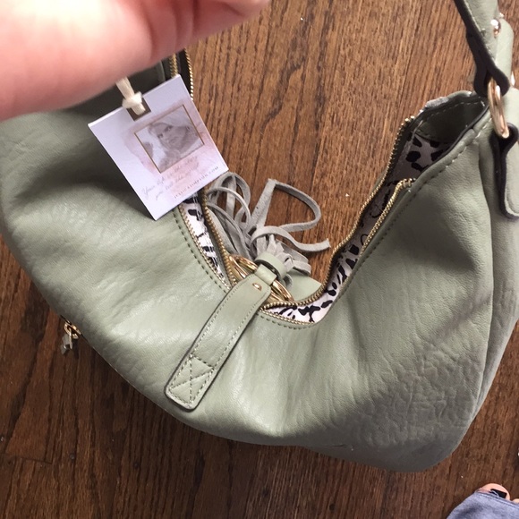 Jessica Simpson Green Natalie Hobo Purse - Picture 6 of 7